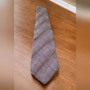 Mens 100% Silk Necktie Designer Purple By Emilio Ponti